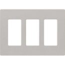 Lutron SC-3-TP Claro Satin Screwless Wall Plate 3-Gang, Taupe