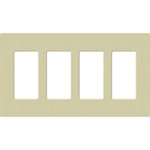 Lutron SC-4-SA 4-Gang Screwless Designer Wall Plate, Sage