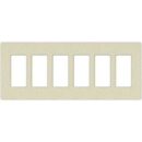 Lutron SC-6PF-MN Claro Satin Field Customizable Multi Port Frame, Midnight