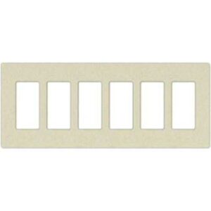 Lutron SC-6PF-TP Claro Satin Field Customizable Multi Port Frame, Taupe