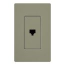 Lutron SC-PJ-GB Satin Colors 1-Socket Telephone Faceplate, Greenbriar