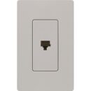 Lutron SC-PJ-TP Claro Satin Single Phone Jack, Taupe