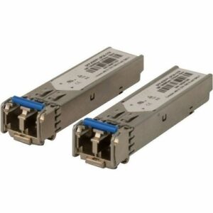 Hanwha SFP-GLCM202 SFP Module, 1000 Mbps Fiber Optic Transceiver, 1310 nm, 2 km, Dual LC Connector, Multi-Mode Fiber, MSA Compliant