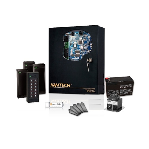 Kantech SK-CE-4-SCM KT-4 Starter Kit with Security Software, Controller, 4-Reader, Transformer and Battery