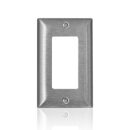Leviton SL26 Wall Plate, 1-Gang Standard Decora, Stainless Steel