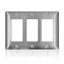 Leviton SL263 SS C-Series 430 3G Standard 3-Decora Wall Plate