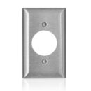 Leviton SL721 Standard 1.6" OPEN Wall Mount Plate, SS C-SERIES 430, 1-Gang