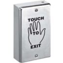 Securitron SP-1L Indoor Wall Mount Touch Sense Push Plate, "Touch to Exit" Label