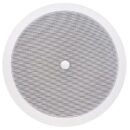 Speco SPG86TC 8" 70/25V Modern Grille In-Ceiling Speaker with Volume Control Knob, Off-White