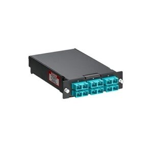 Leviton SPSCS-12A FastSplice SDX Pigtail Fusion Module with Duplex SC Adapters and 12-Fiber OM3 SC/PC Individual Pigtails, Black