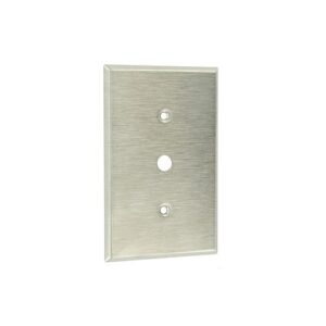 Leviton SSJ11-40 Wall Plate, Stainless Steel, Strap Mount for Phone/Cable, Single Gang