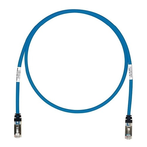 Panduit STP6X2BU CAT6a Patch Cable, Copper Patch Cord S/FTP, 2', Blue