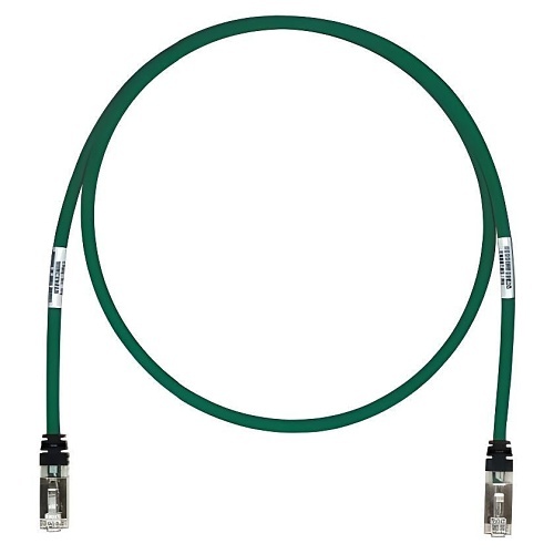 Panduit STP6X4.5MGR CAT6a Patch Cable, 28 AWG Shielded Patch Cord, CM/LSZH, 4.5m, Green