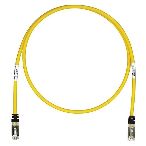 Panduit STP6X4.5MYL CAT6a Patch Cable, 28 AWG Shielded Patch Cord, CM/LSZH, 4.5m, Yellow