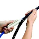 Panduit T25F-C0 Wired Sleeve, Spiral Wrap, Black Solid PE