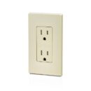 Leviton T5325-SI Tamper-Resistant Decora Duplex Power Outlet, Ivory