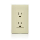 Leviton T5325-SI Tamper-Resistant Decora Duplex Power Outlet, Ivory