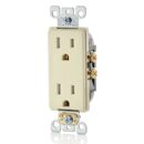 Leviton T5325-SI Tamper-Resistant Decora Duplex Power Outlet, Ivory