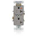 Leviton T5362-IGG Gray Duplex Tripping Receptacle 520R, 15A at 125V, 2-Pole, 3-Wire Design