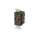 Leviton T5632-HG Combination Duplex Receptacle with USB Charger, 15A, 125V, Brown