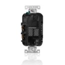 Leviton T5633-HGR Combination Duplex Heavy Duty Receptacle with A-C USB Charger, 15A 125V, Red