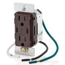 Leviton T5636-B 15A TR Receptacle with USB Type High Power Charging, Connectors