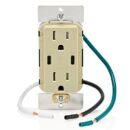 Leviton T5636-I 15A TR Receptacle with USB Type High Power Charging, Connectors