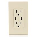 Leviton T5637-T 15A Tamper-Resistant Receptacle with USB Type C for Non-PD Charging, Black