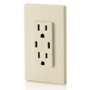 Leviton T5637-T 15A Tamper-Resistant Receptacle with USB Type C for Non-PD Charging, Black