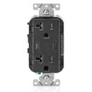 Leviton T5835-E USB Type-C Charger Receptacle, 20A Tamper-Resistant, Black