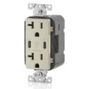 Leviton T5835-I 20A Tamper-Resistant Receptacle with USB Type-C Charger, Ivory