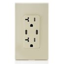 Leviton T5835-I 20A Tamper-Resistant Receptacle with USB Type-C Charger, Ivory