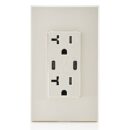 Leviton T5835-T USB Type-C Charger Receptacle, 20A, Light Almond