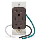Leviton T5836-B 20A TR Receptacle with USB Type High Power Charging, Connectors
