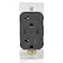 Leviton T5836-E 20A TR Receptacle with USB Type High Power Charging, Connectors