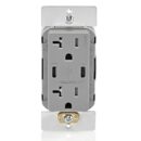 Leviton T5836-G 20A TR Receptacle with USB Type High Power Charging, Connectors
