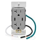 Leviton T5836-G 20A TR Receptacle with USB Type High Power Charging, Connectors