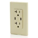 Leviton T5836-I USB Type High Power Charging Connector, 20A Tamper Resistant Receptacle, Ivory