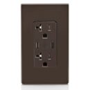 Leviton T5837-B 20A Tamper-Resistant Receptacle with USB Type C for Non-PD Charging, Black