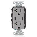 Leviton T5837-G 20A Tamper-Resistant Receptacle with USB Type C for Non-PD Charging, White