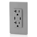 Leviton T5837-G 20A Tamper-Resistant Receptacle with USB Type C for Non-PD Charging, White