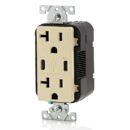 Leviton T5837-I 20A Tamper-Resistant Receptacle with USB Type C for Non-PD Charging, White