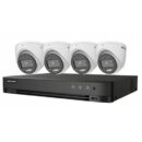 Hikvision T7204U1TA4C TurboHD ColorVu 5MP 5-Piece Kit, (4) DS-2CE70KF0T-MFS Turret Cameras, 2.8mm Lens, (1) iDS-7204HUHI-M1/S 4-Channel DVR, 1TB HDD