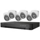 Hikvision T7208U2TA6C TurboHD ColorVu 5MP 7-Piece Kit, (6) DS-2CE70KF0T-MFS Turret Cameras, 2.8mm Lens, (1) iDS-7208HUHI-M1/S 8-Channel DVR, 2TB HDD