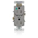 Leviton T8200-GY Tamper-Resistant Duplex Receptacle, 15A, 125V