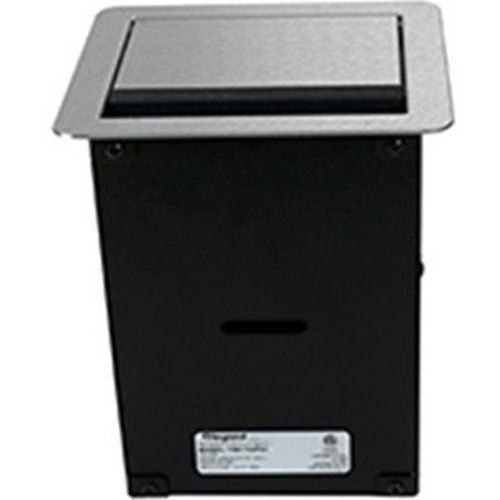 Wiremold TB672AUALF InteGreat A/V Table Box with USB, Filed Wired, Aluminum