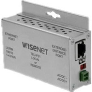 Hanwha TEC-F01 1-Channel Ethernet-Over-Coax Extender with Pass-Through PoE