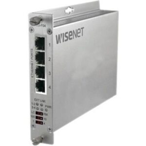 Hanwha TEC-F04 4-Channel Ethernet Over Coax Extender with Pass-Through PoE