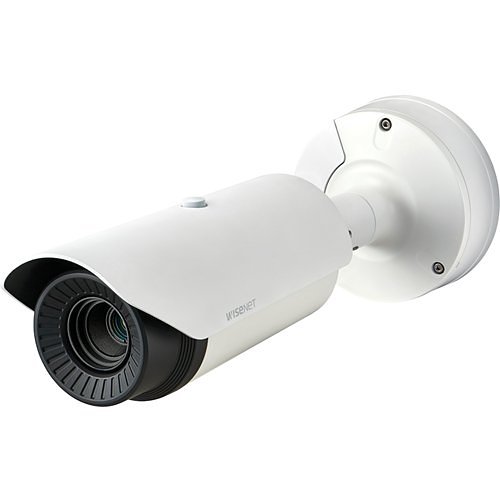 Hanwha TNO-4030TR Series VGA Outdoor Radiometric Thermal Bullet Camera, 13mm Fixed Lens, White