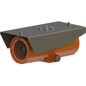 Hanwha TNO-P9072EPT1-Z 8MP 4K Explosion Proof Fixed AI IP Camera, 3.9-10mm Varifocal Lens, Orange/Gray